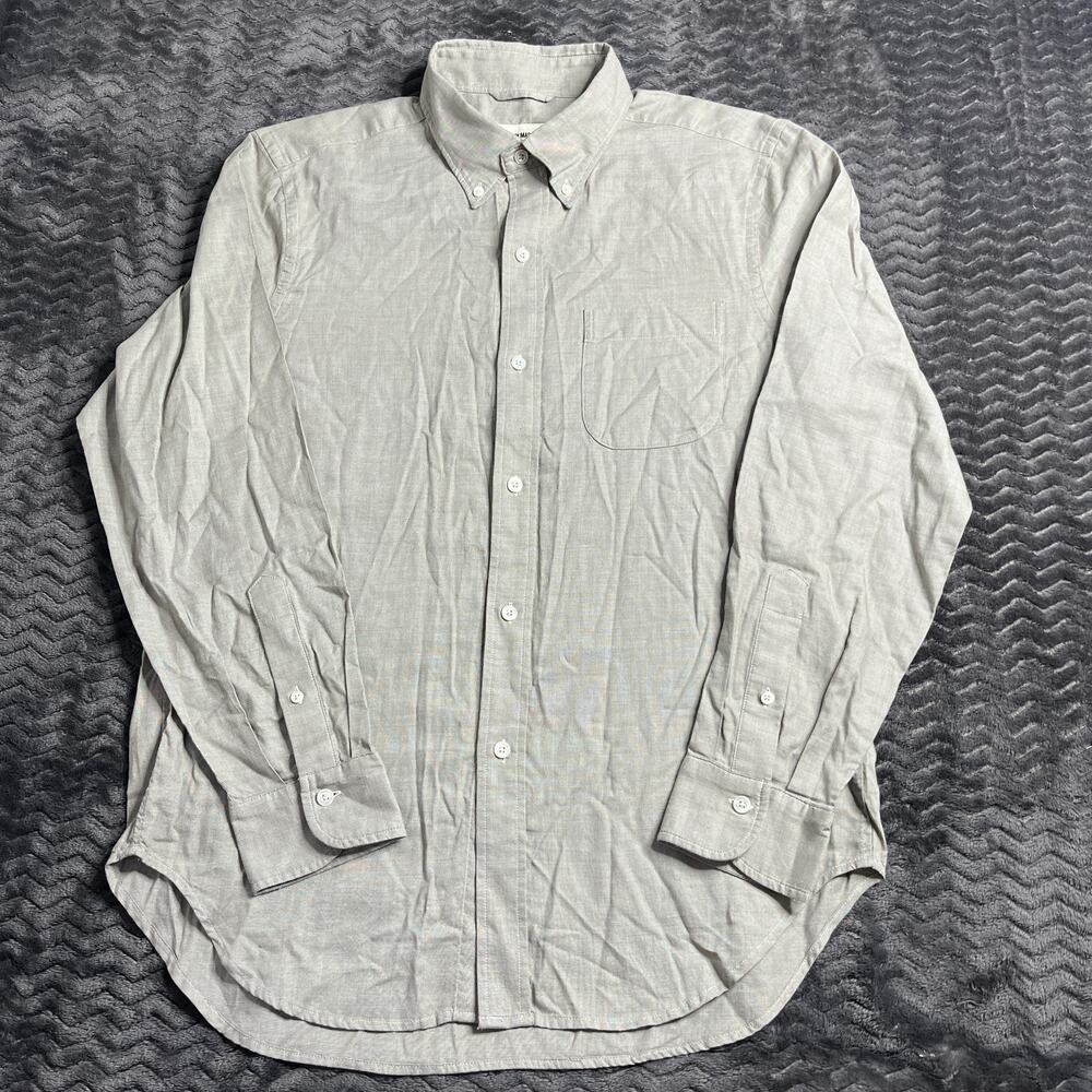 Buck Mason California Oxford Shirt Gray end-on-end Men size M